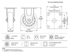 Industrial caster product image
